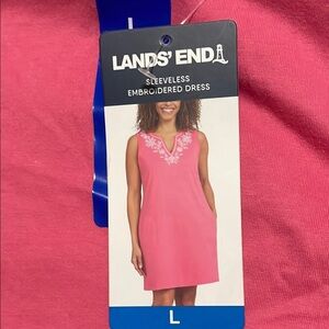 Lands' End Pink Ladies sleeveless dress